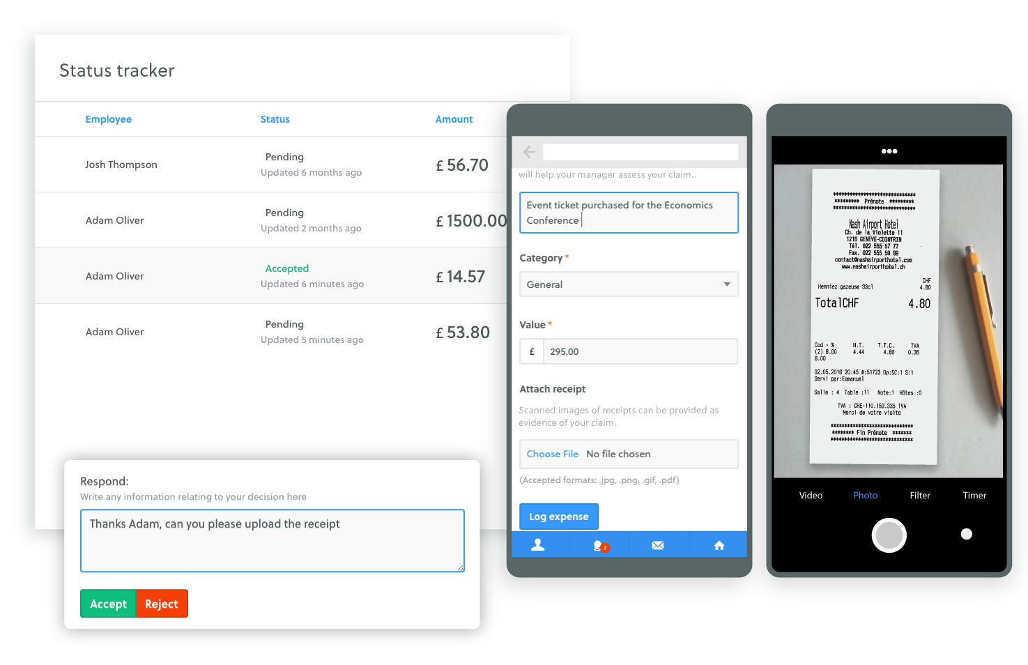 features expenses photo upload